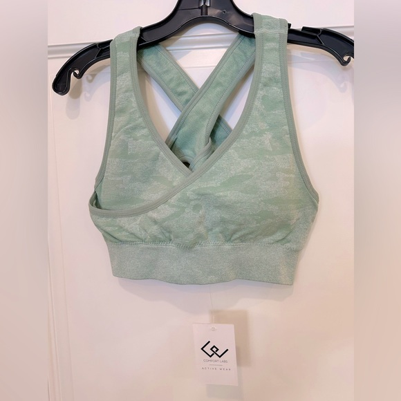 NWT Comfort labs green camo sports bra - Picture 2 of 4